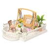 RoboTime 3D wooden puzzle Extension for miniature houses Terrace with swing